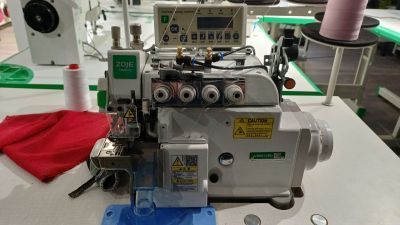 ZOJE ZJ952S-13-SD3 Оверлок 4х-ниточный для притачивания МАНЖЕТ с пневматикой + отсос (комплект)